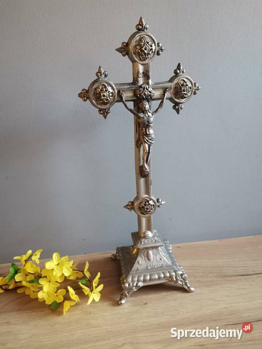 Stary przedwojenny duży Krzyż Krucyfiks Pasyjka Siemianowice Śląskie sprzedam