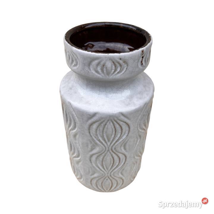 Ceramiczny wazon Scheurich Keramik Niemcy lata biały Warszawa