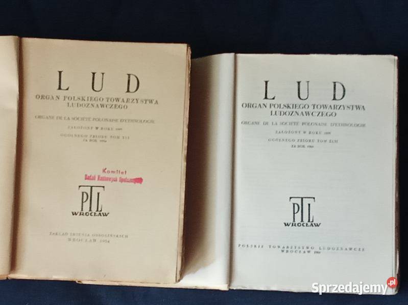 LUD Organ Polskiego Towarzystwa Ludoznawczego Antykwariat Łódź sprzedam
