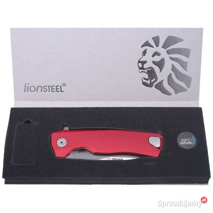 Nóż składany LionSteel Red Aluminium Satin M390 Warszawa