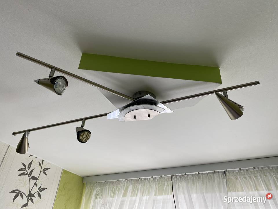 Nowoczesny żyrandol z 4 punktami LED halogen sprzedam