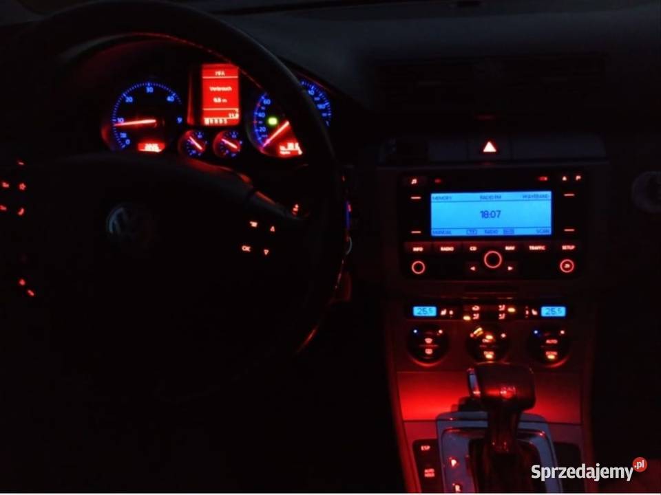 VW Passat B6 automat DSG Climatronic navi DVD czarny pomorskie Kartuzy