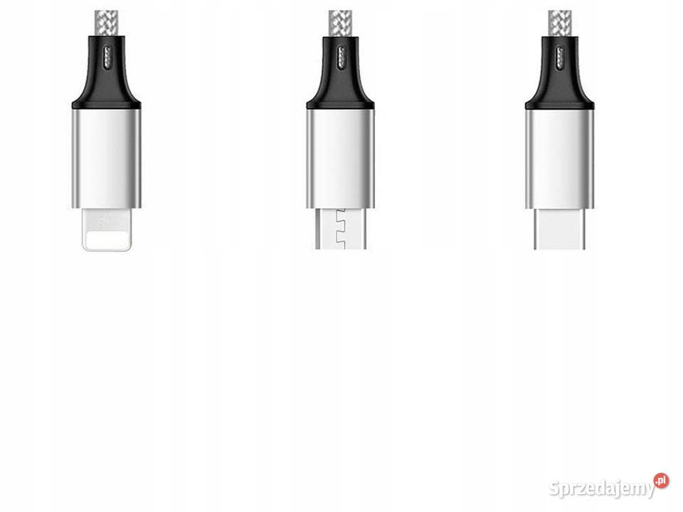 UNIWERSALNY KABEL PRZEWÓD USB 3W1 LIGHTNING Sosnowiec
