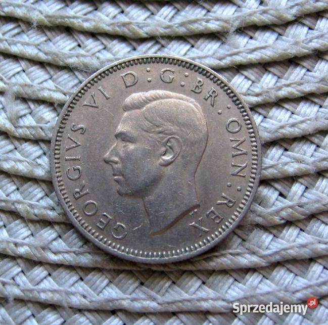 Wielka Brytania 1 Szyling 1950r Herb Anglii wielkopolskie Kalisz