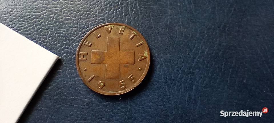 Stare monety 2 rappen 1955 Szwajcaria Lesko