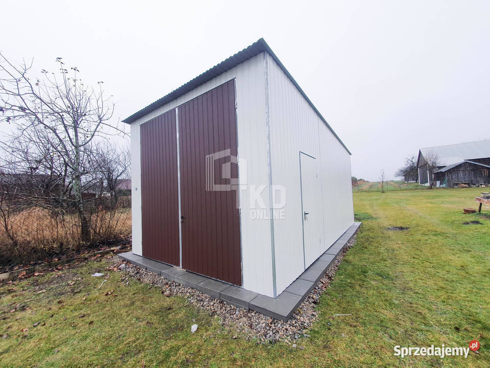 Garaż Blaszany 4x7 Brama biały podwyższenie Bydgoszcz sprzedam