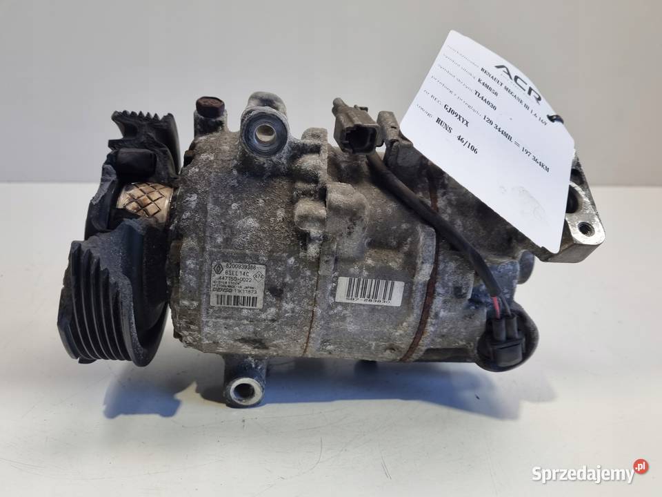 SPRĘŻARKA KLIMATYZACJI Renault Megane III 16 16V osobowe Chełm
