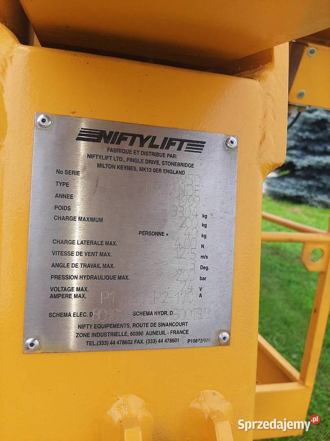 Podnośnik koszowy nifty light hr12 nde zwyźka Kobyla Góra
