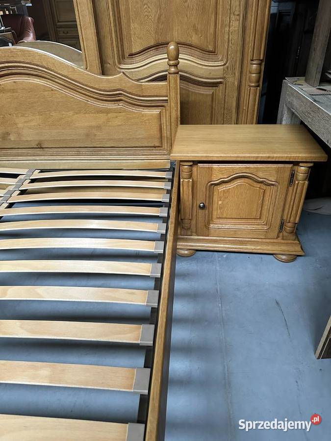Dębowa sypialnia w kolorze jasnym łóżko 160 Sławoszewek