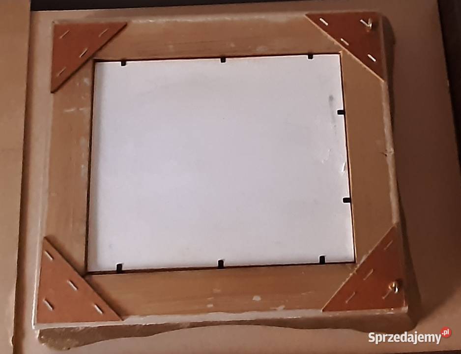 Obraz święty w ozdobnej ramie antyk Chorzów