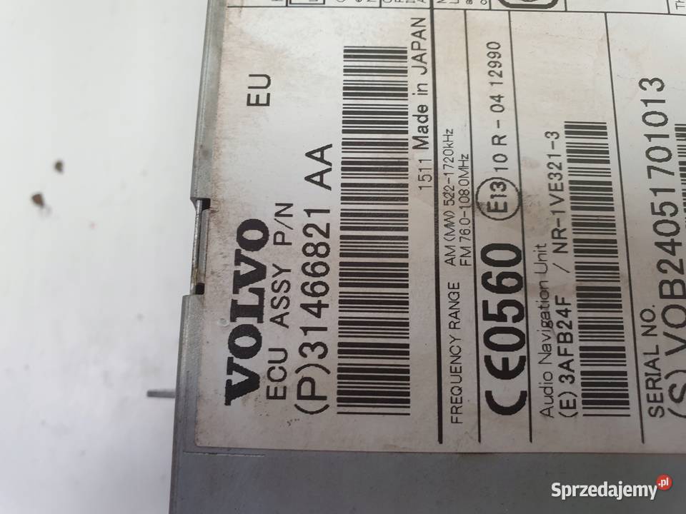 Volvo VOLVO V60 I S60 II V40 II CZYTNIK Sprzęt audio fabryczny Chełm sprzedam