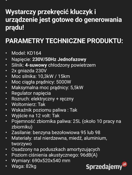 Agregat prądotwórczy Dom i Ogród