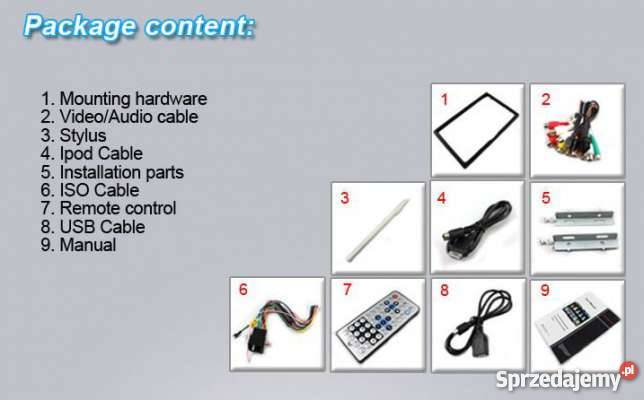 Radio 7 USB DVD MP3 Bluetooth TV iPod Karta podkarpackie Krosno sprzedam