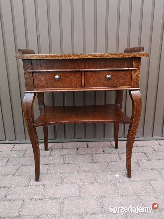 Stolik Finezyjny Nciak Dębowy Stary Antyk Swarzędz