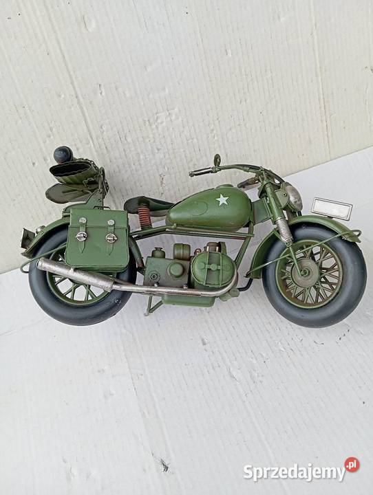 MOTOCYKL WOJSKOWY METALOWY RETRO REPLIKA Niemodlin