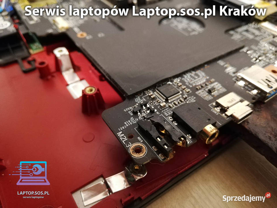 Wymiana gniazd w laptopie USB HDMI ethernet LAN Usługi informatyczne małopolskie Kraków