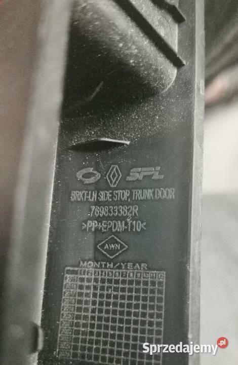 RENAULT KOLEOS II LEWY ODBÓJ KLAPY 769833382R osobowe wielkopolskie Międzychód sprzedam