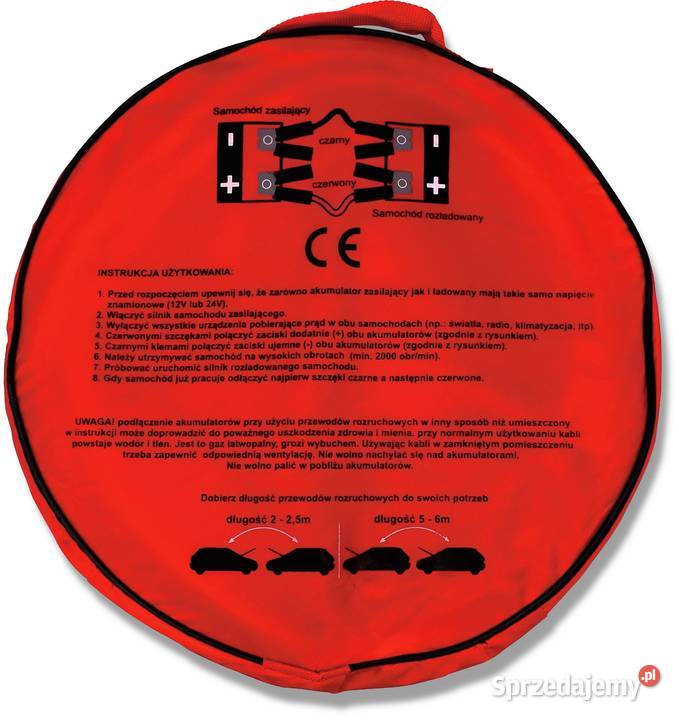 Mocne Przewody Kable ROZRUCHOWE 600A 4M 1224V Solec Kujawski