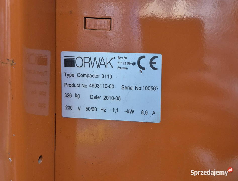 Belownica Prasa hydrauliczna Firmy ORWAK model świętokrzyskie Skarżysko-Kamienna
