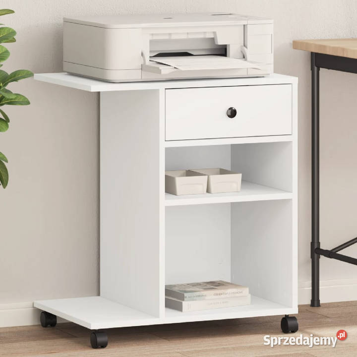 Szafka pod drukarkę z kółkami biała 60x40x685 Warszawa