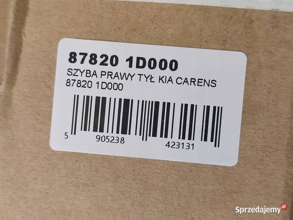 SZYBA PRAWY TYŁ KIA CARENS III 2006 ORYGINALNA Boczne (drzwi) sprzedam