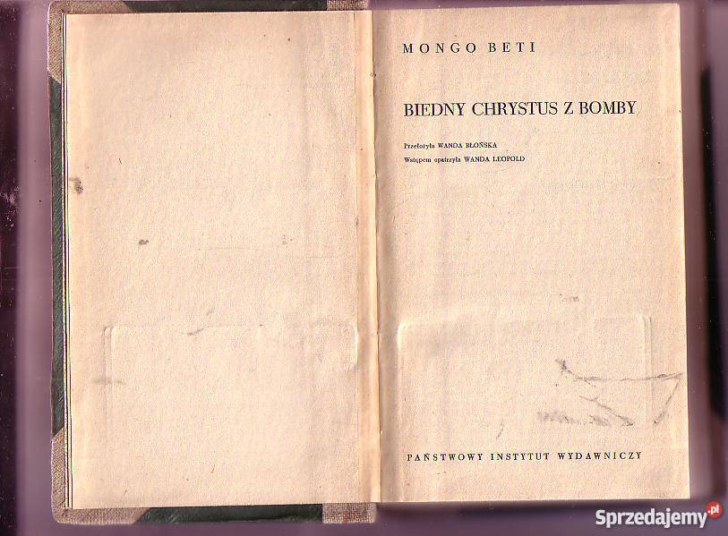 5764 BIEDNY CHRYSTUS Z BOMBY MONGO BETI Czyrna