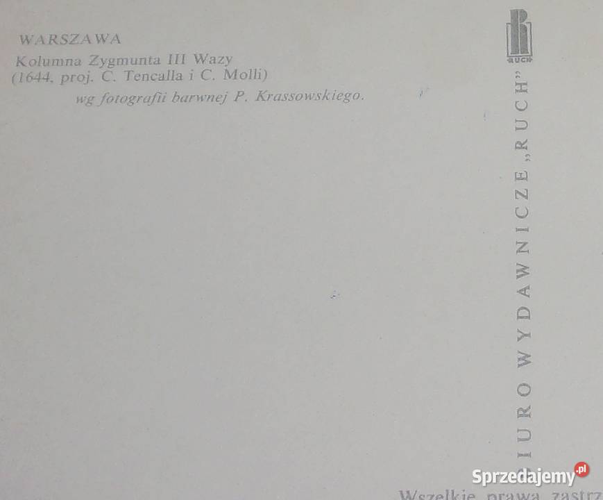 Warszawa na pocztówce z lat siedemdziesiątych sprzedam