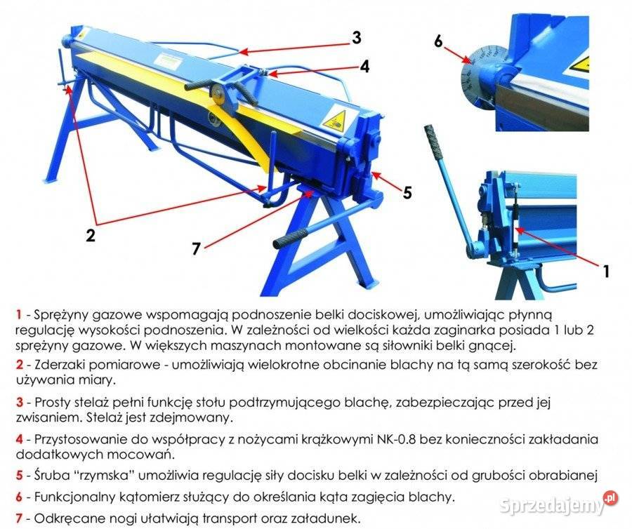 MAAD ZG1400 08 mm ZAGINARKA GIĘTARKA Opalenica sprzedam