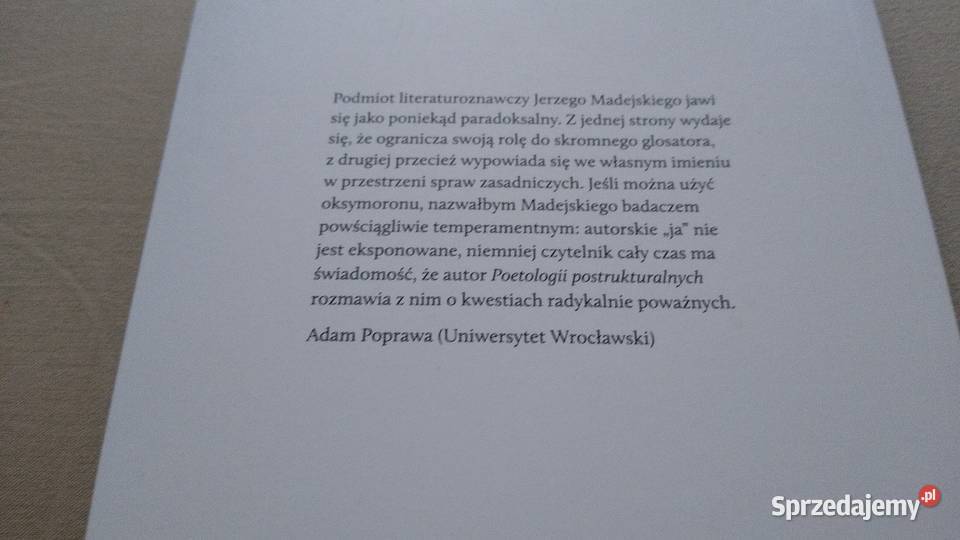 Poetologie postrukturalne szkice krytyczne Jerzy Gdańsk
