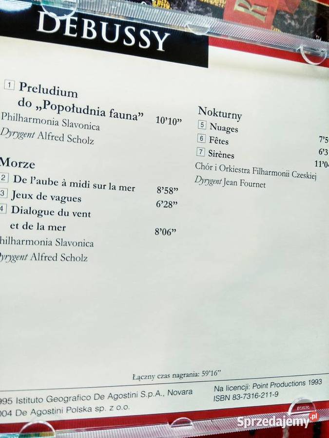 Debussy muzyka Nokturny Morze Warszawa sprzedam