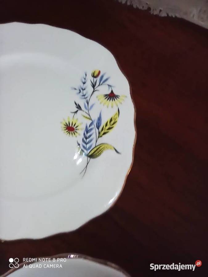Filiżanka z talerzykiem deserowym Bone China Porcelana i szkło Gdańsk