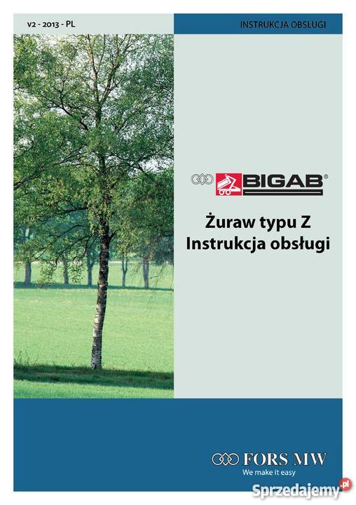 Instrukcja obsługi DTR Żurwa HDS BIGAB Z66 małopolskie