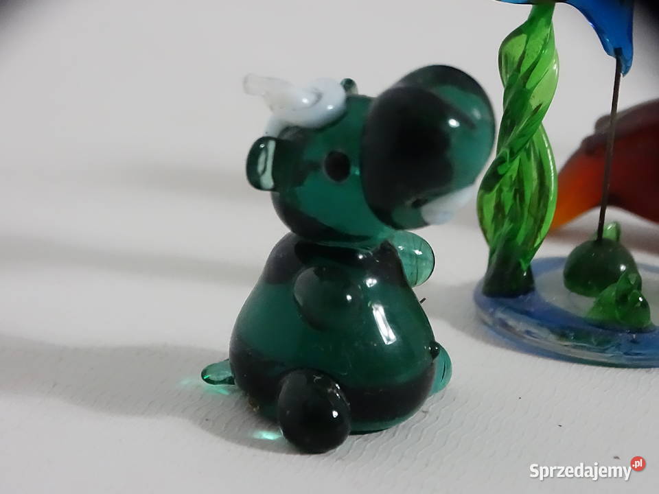 Kolekcja szklanych figurek rękodzieło Rękodzieło lubelskie