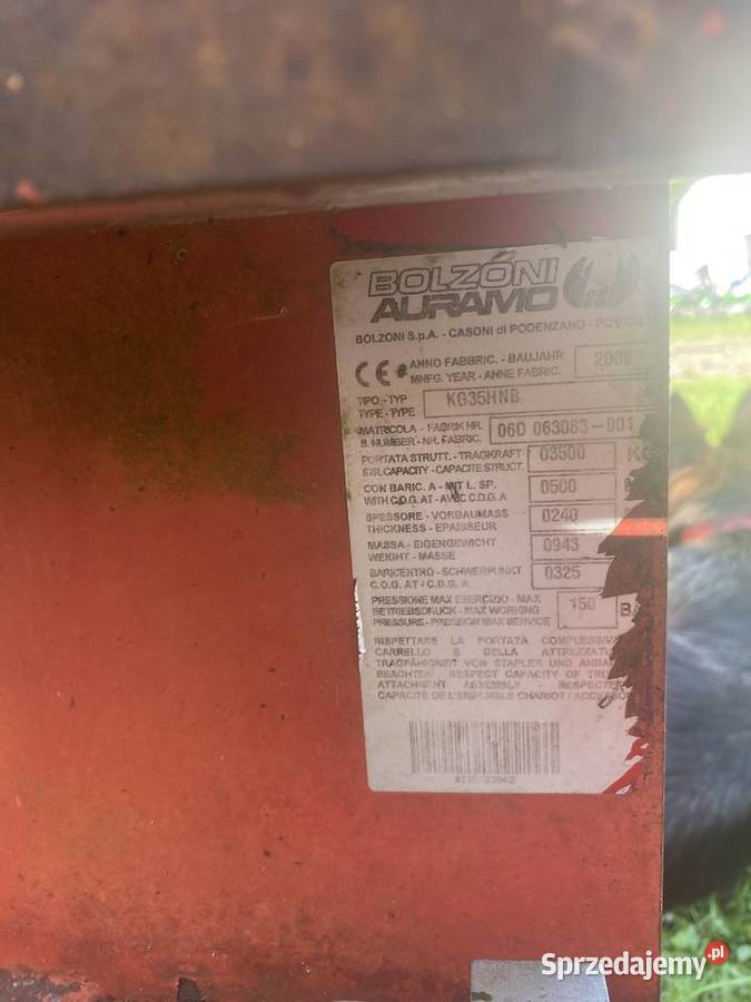 Bolzoni obrotnica z pozycjonerem wideł Radziłów