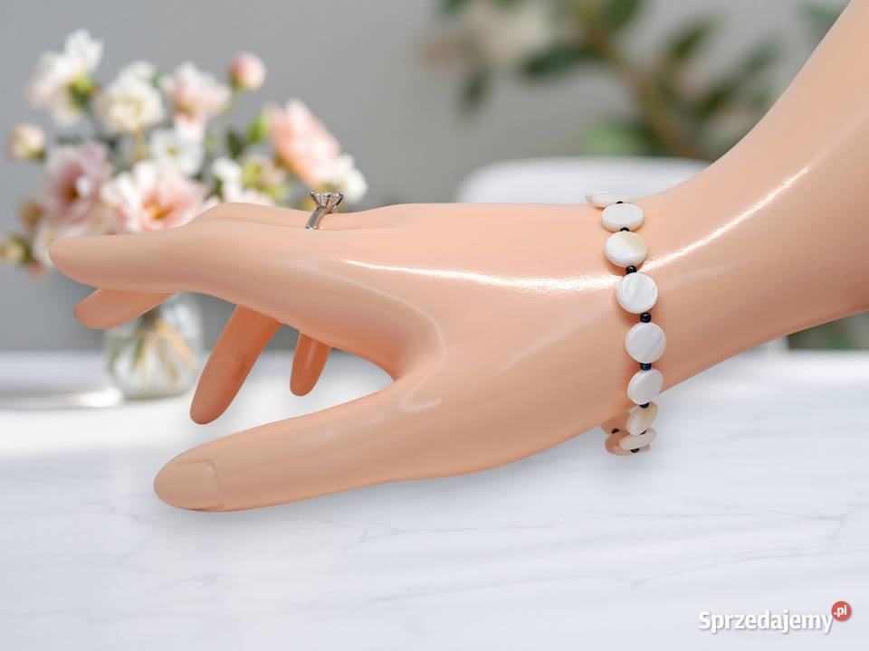 Komplet bransoletka i kolczyki z masy perłowej Warszawa