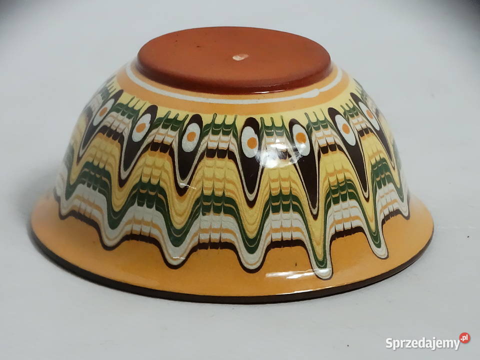 Tradycyjna bułgarska miska ceramiczna Trojan lubelskie Biłgoraj