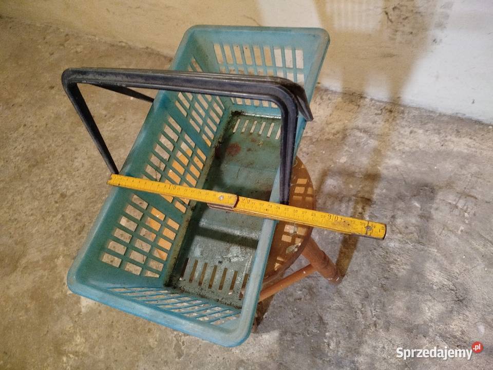 Plastikowy koszyk niebieski z uchwytami 44x24x18 Pozostałe małopolskie Kraków