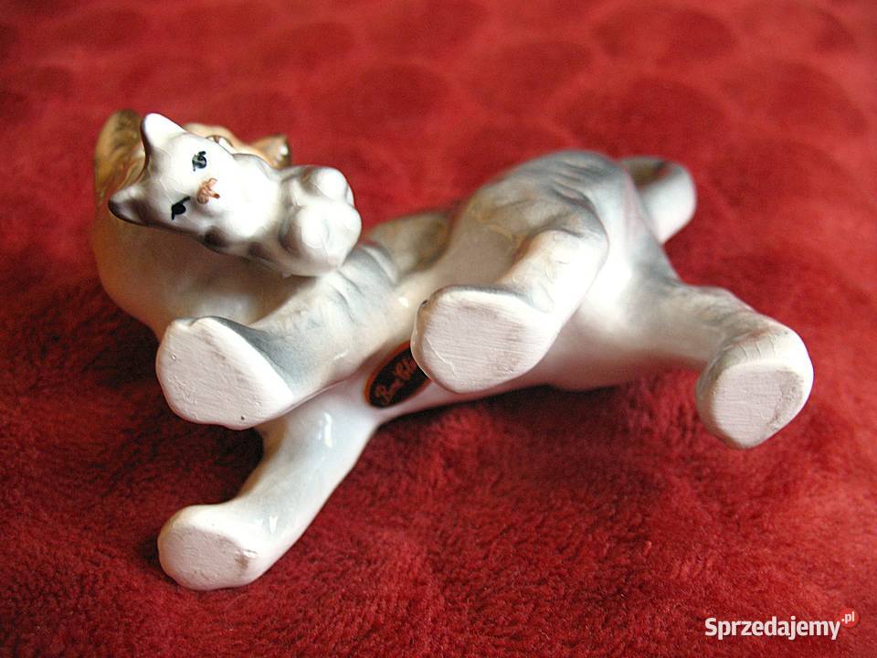 Kot Koteczka z dzieckiem figurka porcelana 7 x 9 Siedlce