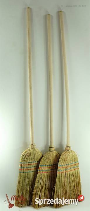 Miotła sorgo na kiju 4X Szyta Miotły i zmiotki Ułęż