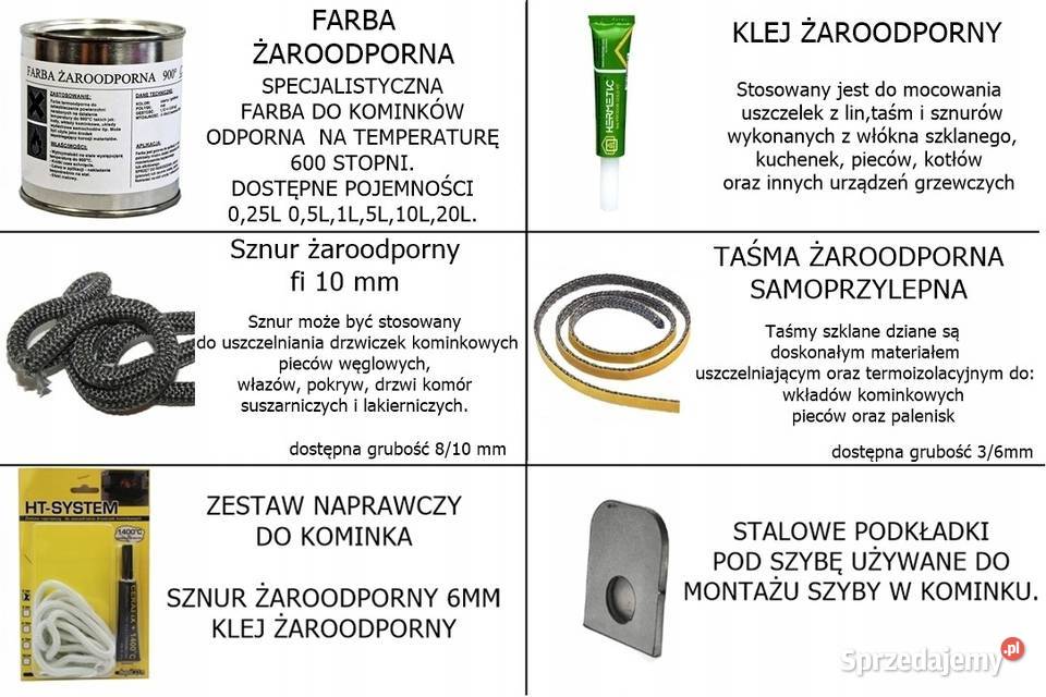 Zestaw Naprawczy Do Szyby Kominka Sznur FI 8 MM Skawina sprzedam