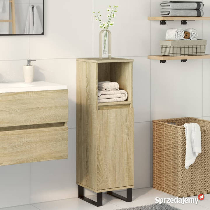 Szafka łazienkowa dąb sonoma 30x30x100 WM849672 mazowieckie Warszawa