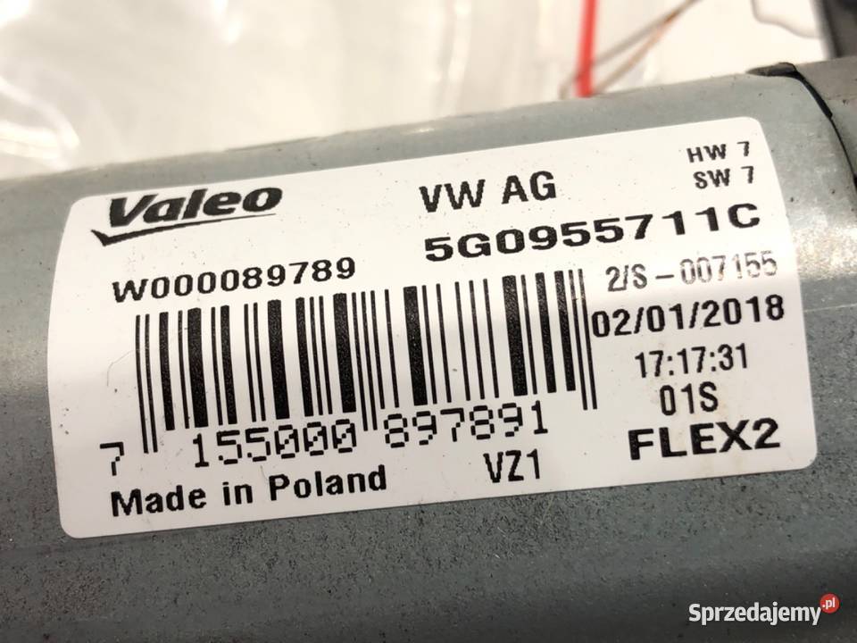 SILNIK WYCIERACZEK TYŁ VW POLO VI 5G0955711C osobowe