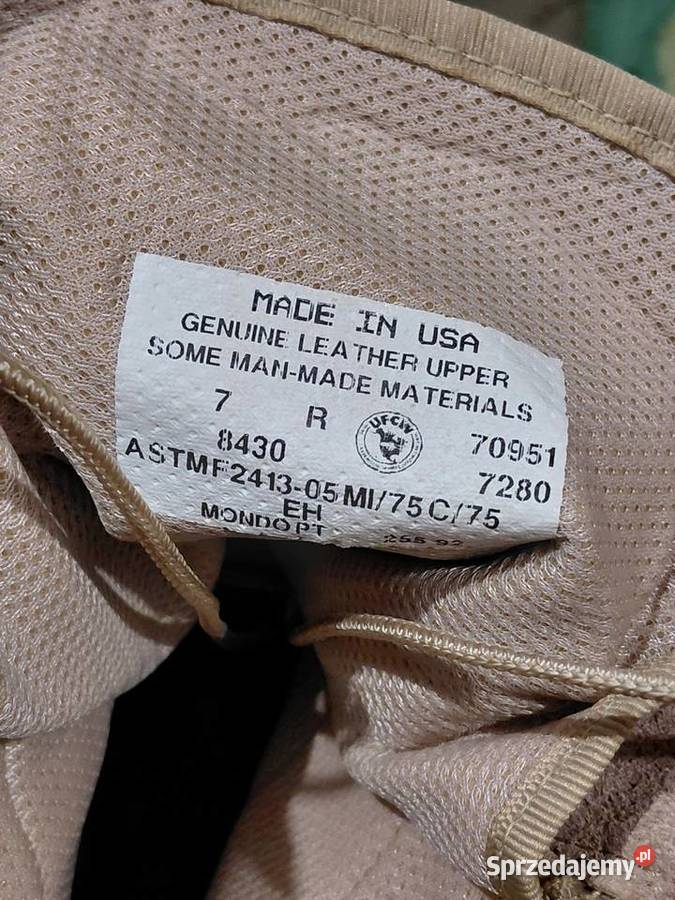 Buty combat UFCW desert 7R safety toe Wrocław