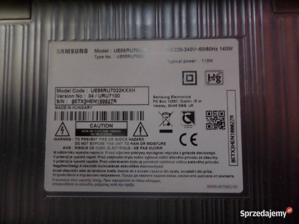Samsung 55UE55RU7022 4K UHDSmart DVBT2wi Telewizory Kalisz
