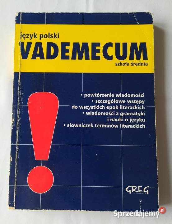 VADEMECUM język polski szkoła średnia Podręczniki