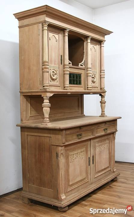 Orzechowy Kredens Secesyjny Oczyszczony Marki