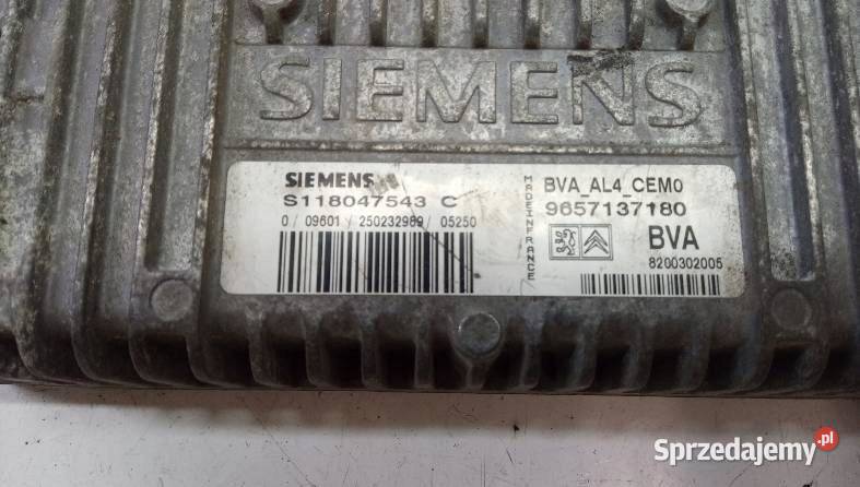 STEROWNIK SILNIKA S118047543C Peugeot 206 I 14 B Sterowniki świętokrzyskie