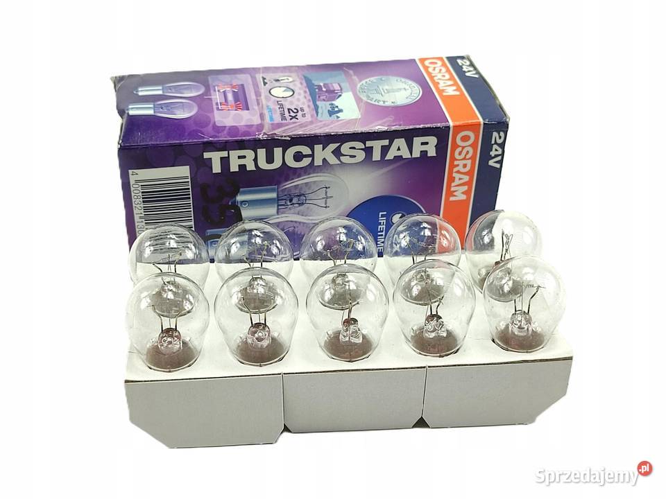 ŻARÓWKA KOMPLET 10 OSRAM 24V P21W 21W BA15S Żarówki samochodowe lubelskie