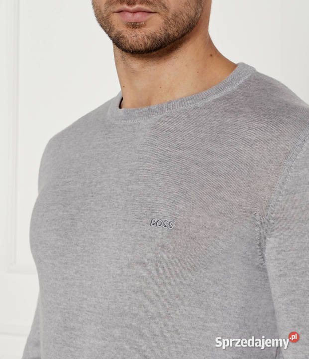 Sweter bawełniany Hugo Boss regular fit szary podlaskie sprzedam