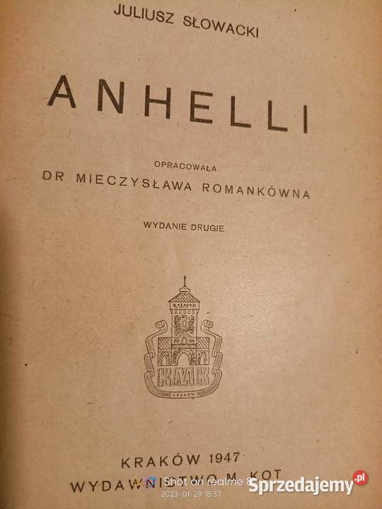 Anhelli Słowackiego książki prezenty Warszawa Proza i poezja
